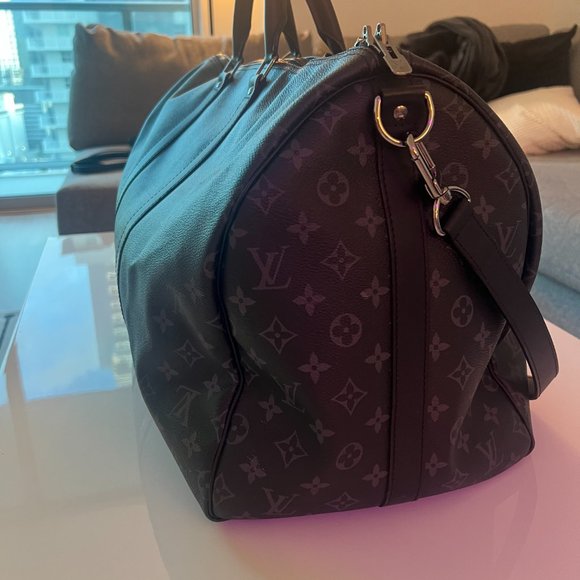 Louis Vuitton Keepall Bandoulière 55 Duffle Bag Monogram Eclipse - Picture 6 of 12